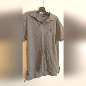 POLO SHIRT,GREY SIZE LARGE
